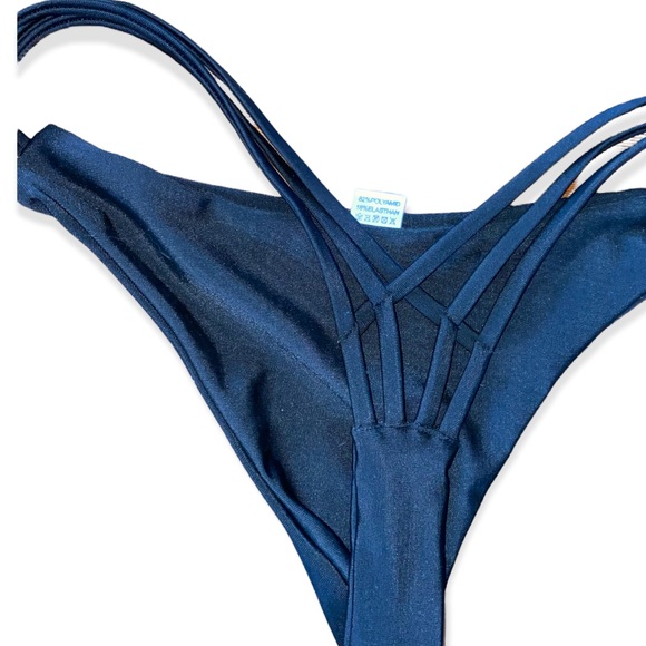 Sexy thong strappy mesh cut out bikini set NWT - Picture 2 of 4